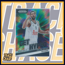 2023-24 Panini Prizm Euroleague Basketball Felipe Reyes Get Hyped Black 1/1 #12