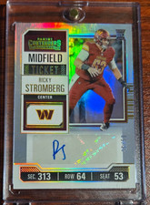2023 Panini Football Midfield ticket Ricky Stromberg Auto /50