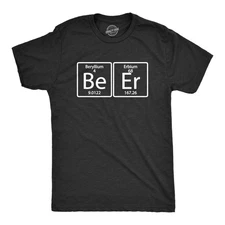 Element of Beer Nerdy Science T-Shirt Periodic Table Geek Graphic Tees