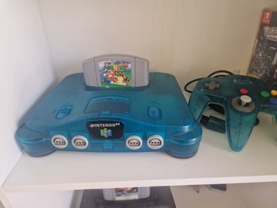 Nintendo 64 N64 Konsole Clear Crystal Blue Türkis Ice Ocean Blau Expansion Pack