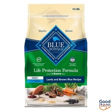 Blue Buffalo Life Protection Formula Natural Adult Dry Dog Food with Lamb- 15lbs