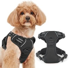 Dog Harness for Small Dogs, No Pull Dog Vest Harness with Reflective Strips, Adj