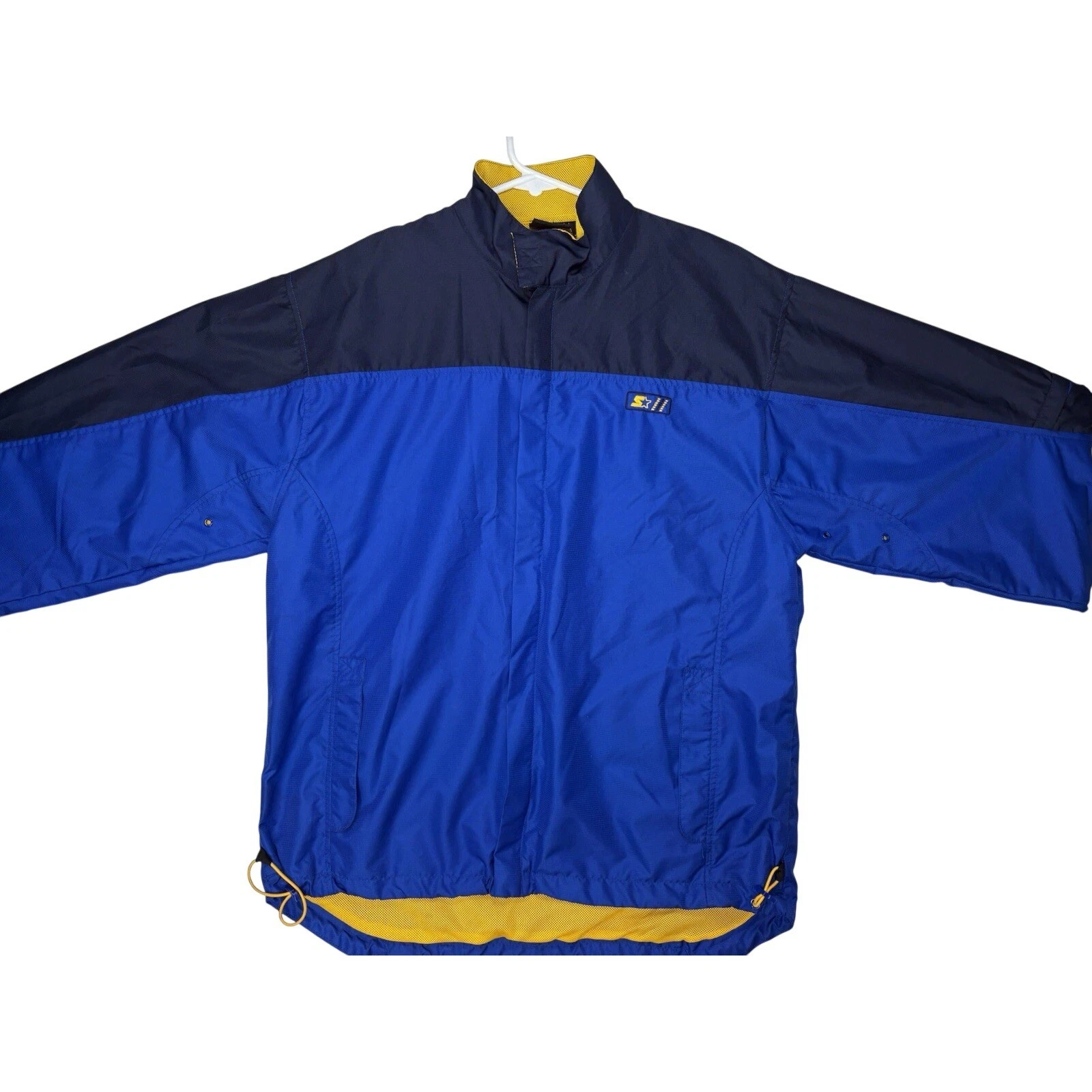 Vintage Starter Windbreaker Jacket Blue Gold Size XL Great Condition 90s Retro