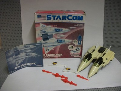 ORIGINAL VERPACKT 1987 COLECO STARCOM SF/B STARHAWK FIGHTER BOMBER & BOOKLET G/C
