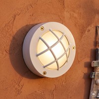 AußEnleuchte Wand Messing Massiv GX53 IP64 Ø 14 Cm Rund Weiß Lampe Treppe Keller