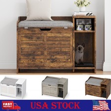 Cat Litter Box Enclosure w/Top Opening  Cushion, Hidden Litter Furniture