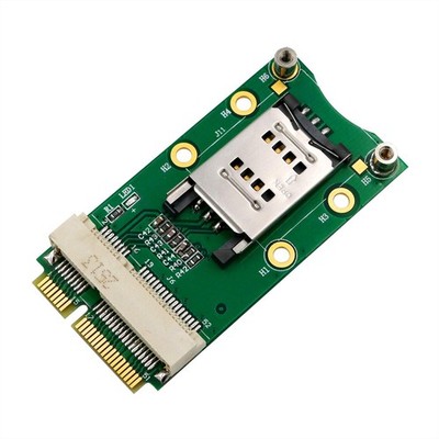 Mini PCI E Adapter With SIM Card Slot For 3G 4G WWAN LTE GPS Clamshell Holder