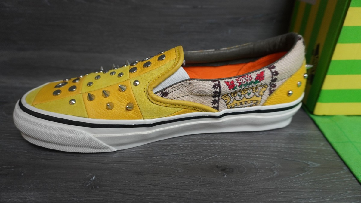 Gucci x Vans Vault OG Classic Checkered Studded Slip-On Sneakers