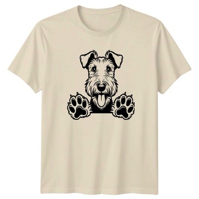 Terrier Hund Gesicht Pfoten Tiere Herren T-Shirt Damen Tee Grafik Unisex Top