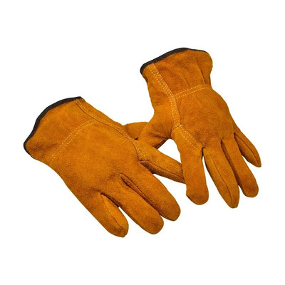 3/5/10 Pairs Labor Protection Work Gloves Soft Cowhide Welding Safety Protection