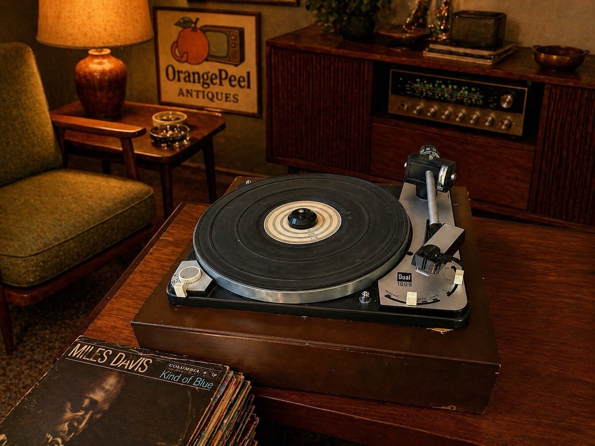 🍊Vintage 1960s Dual 1009 Turntable Record Player w/ Base | HELP