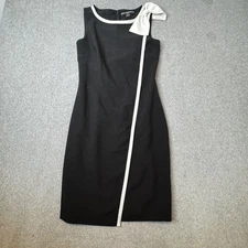 Karl Lagerfeld Paris Sheath Dress Black White Bow Women Size 0
