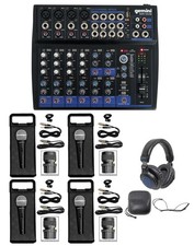 Gemini GEM-12USB 12 Channel Bluetooth Mixer w/ USB/3 Band EQ 4 Mics Headphones