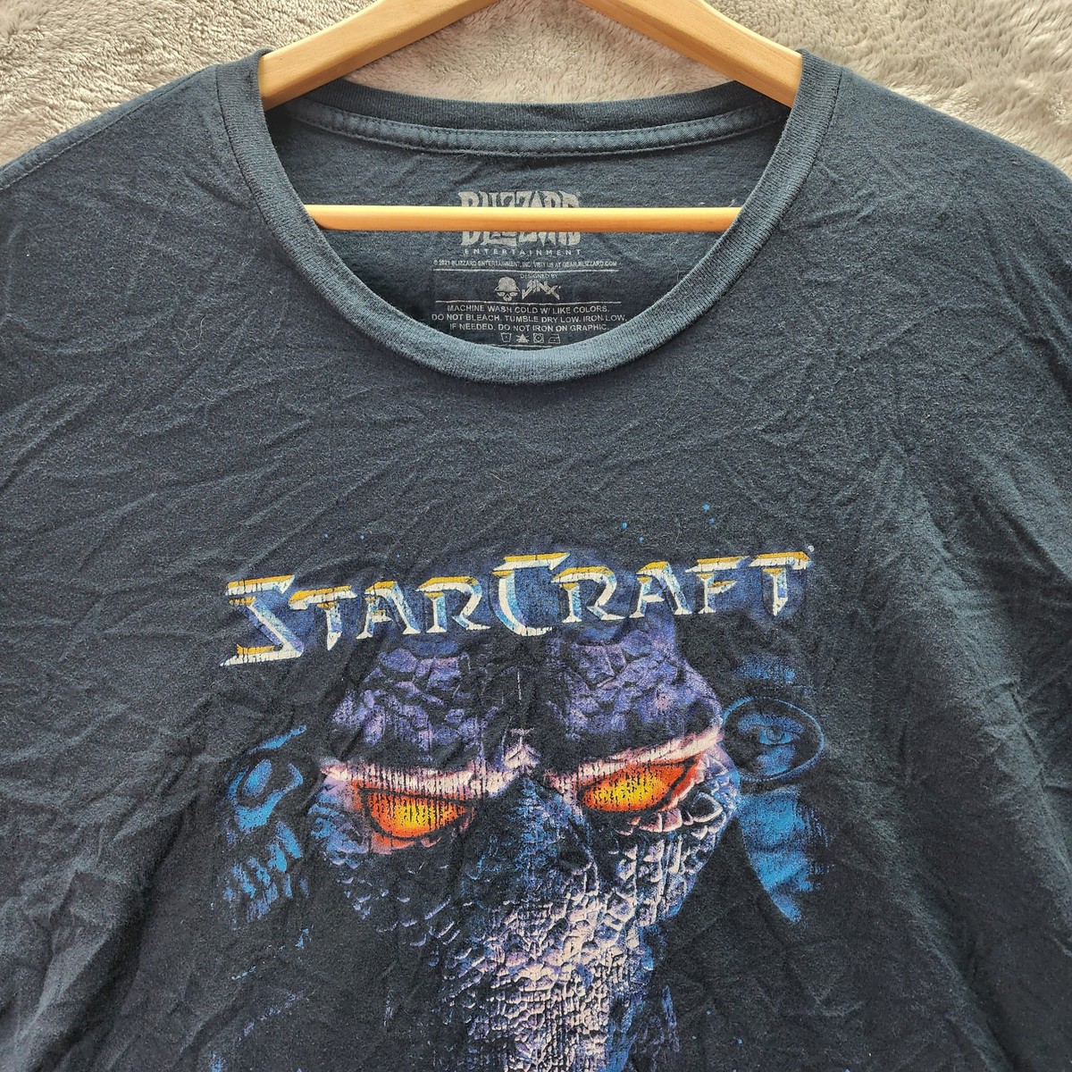 StarCraft Blizzard Entertainment T-Shirt 3XL Navy Blue Video Game