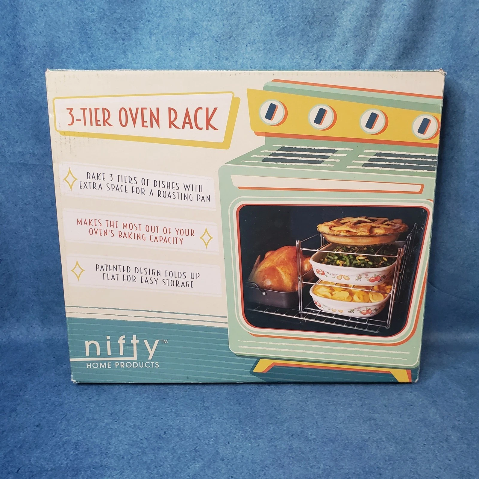 Nifty Home Products 3 Tier Oven Rack Foldable Chrome Kitchen Gadget
Opens in a new window or tab