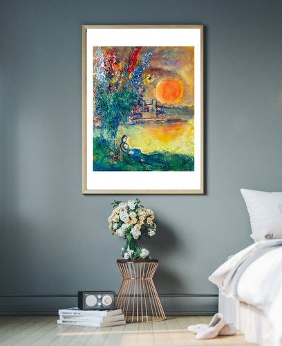Marc Chagall - Red Moon at Cape Antibes, Fine Art Giclee Print, Gift For Lovers - Picture 6 of 10