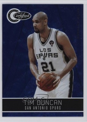 2010-11 Panini Totally Certified Totally Blue /299 Tim Duncan #116 HOF cj2