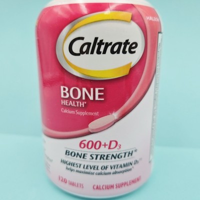 Caltrate Clacium 600mg + D3 Bone Strength Supplement Gluten-Free 120 Tablets