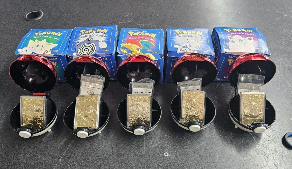 25+ Burger King 23k Gold Pokémon Pokeball Individual Trading Cards
