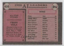 1989 Topps All Star Blank Front Frank Viola #406 0kb5