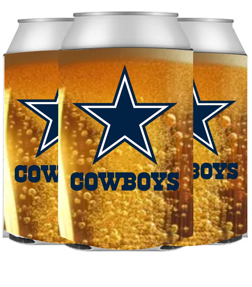 Cowboys Can Koozie, Packs of 3, 6 and 12 - Image 2 of 4