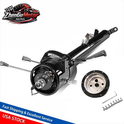 For 1955 59 Chevy GMC Truck 28'' Black Auto Tilt Steering Column+9 Hole Adapter