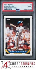 1993 TOPPS PRE-PRODUCTION #1 ROBIN YOUNT HOF POP 6 PSA 9