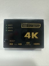 4K HDMI 2.0 Cable Splitter Switcher Box Hub IR Remote Control 3X1 Power 3 to 1