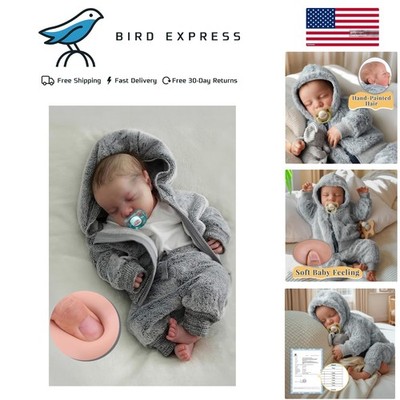 17 Inch Reborn Baby Doll Silicone Full Body Lifelike Newborn Realistic Toy