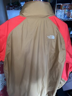The North Face Hyvent Jacket Men XL Tan/Red Orange Rain