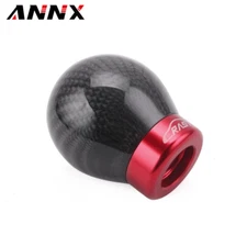 Racing Real Carbon Fiber BLACK Ball MANUAL Gear Shift Shifter Knob RASTP