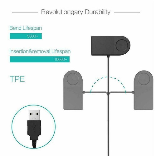 USB Charging Cable Clip Charger Dock For Garmin Forerunner 735XT 235 230 Watch - Photo 4 sur 10