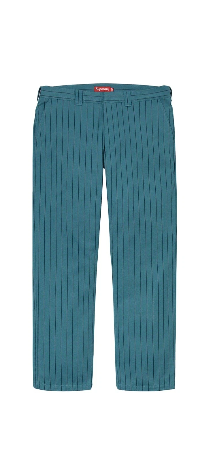 Pantalon de travail Supreme (SS21) rayures sarcelle   Taille 30