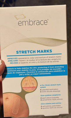 Embrace Stretch Marks Scar Treatment, Silicone Sheets for Red and Pink Stretch M