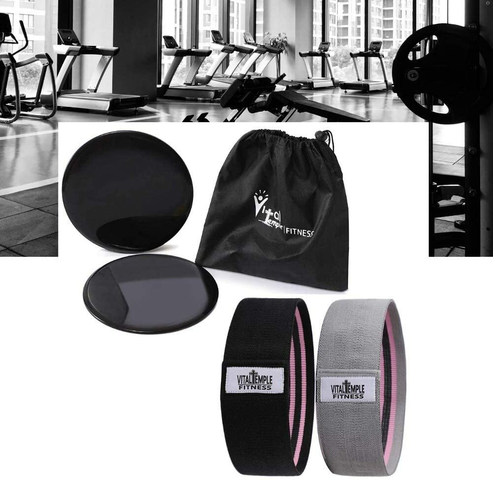 Fabric Resistance Bands Non Slip Exercise Loops for Beachbody, Yoga - USA Seller
