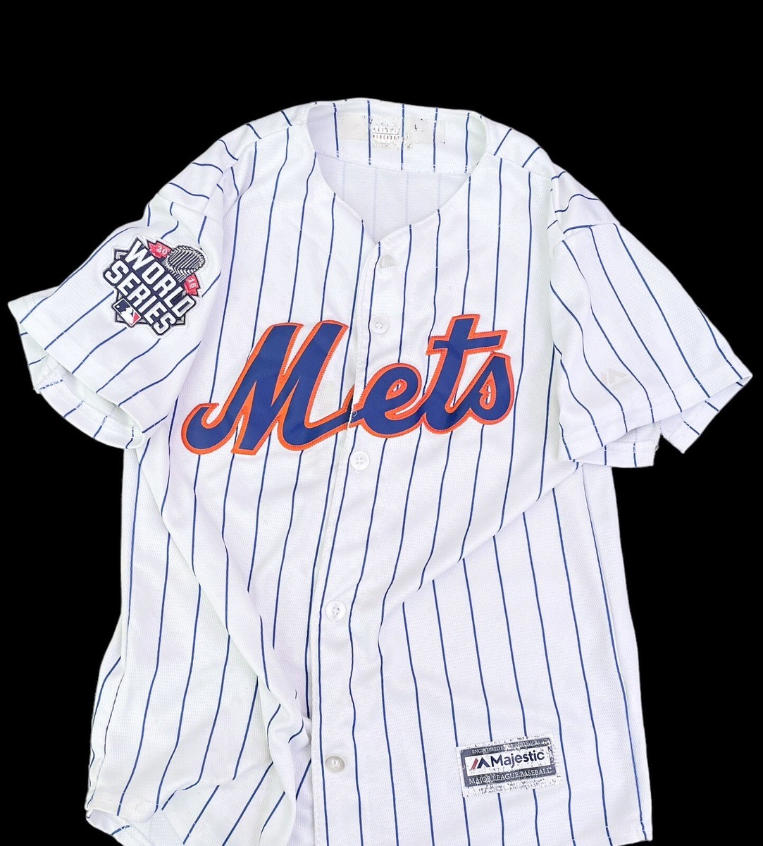 100% Authentic Majestic NY Mets 2015 World Series Pinstriped Youth