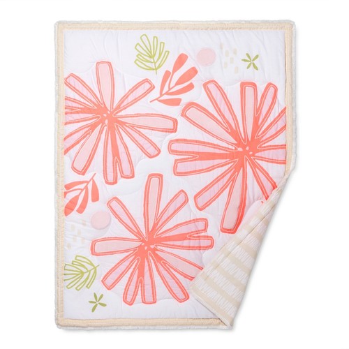 Cloud Island Little Sprout Nursery Crib Bedding Set 4 pc coral orange baby girl - Picture 11 of 12