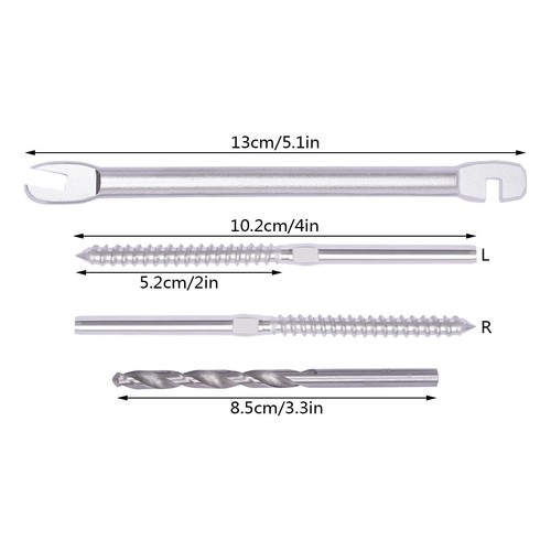 70 Pack T316 Stainless Steel Right&left Handed Thread Screws Deck Railing Kit - Picture 2 of 14