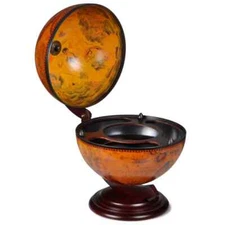 Tabletop Globe Bar Wine Stand Eucalyptus Wood vidaXL