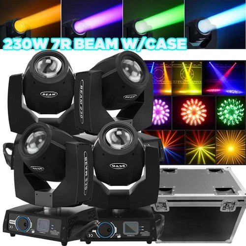 230W 7R Zoom Moving Head Beam Sharpy Stage Lighting 24Prism DMX Show DJ Light