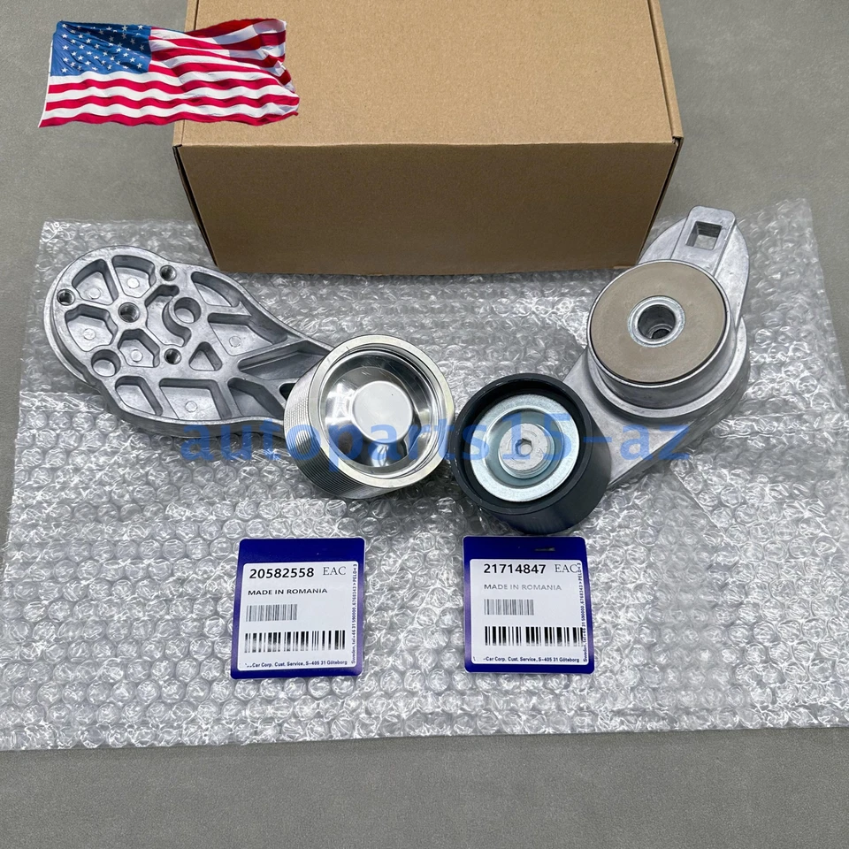 New Belt Tensioner & Idler Pulley Set for Volvo VNL D13 10.8L 11.9L 12.8L 14.9L Foto 2 de 4