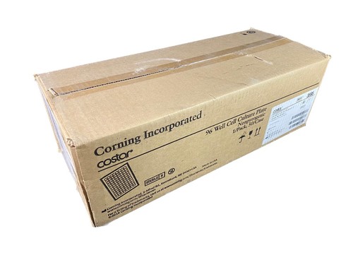 CORNING Polystyrene 96-Well Flat-Bttom Tissue Culture Plate w/ Lid 3595 ...