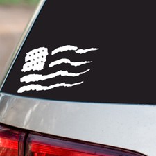 American Flag Sticker US Flag Patriotic S3 all chrome and regular vinyl colors