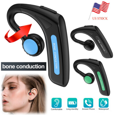 Bone Conduction Headset Wireless Bluetooth Call Earphones Earbud for Cell  Phones