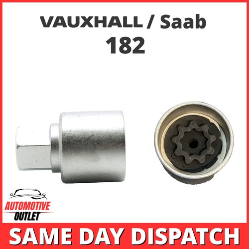 MASTER LOCKING WHEEL SECURITY NUT BOLT REMOVER KEY SOCKET 182B FOR VAUXHALL SAAB