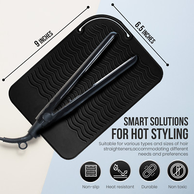Heat Proof Safety Mat Hair Straightener Extreme Protection Silicone Pouch Case