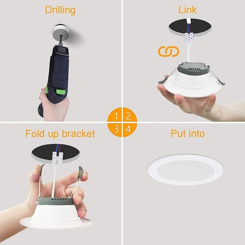 LED Einbauleuchte 10PCS 5W Einbaustrahler Decken Leuchte Set Einbau Spot 230V - Bild 9 von 13