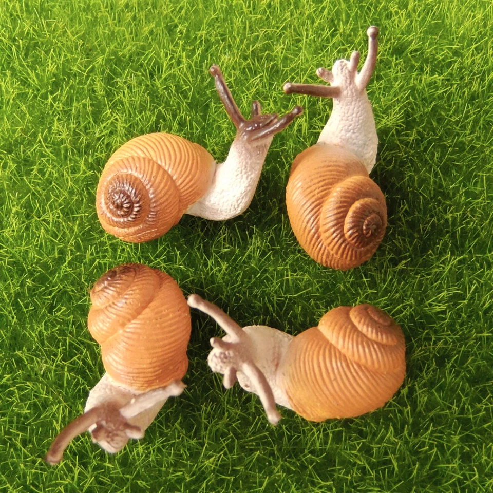 8 piezas Pequeño Caracol Lindo Realista Hada Jardín Terrario Decoración Estatuilla Animal Juguete Foto 2 de 4