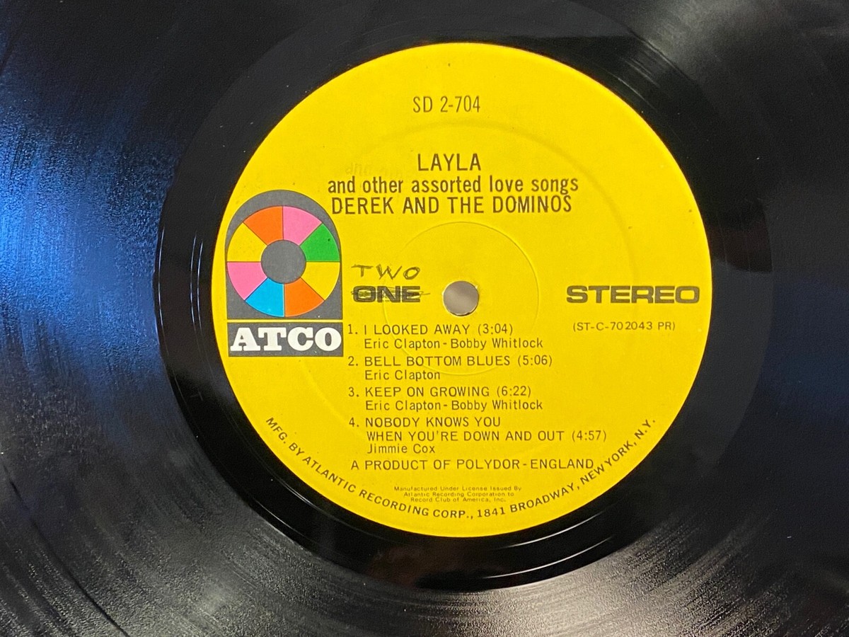Derek and the Dominos Layla 2x LP ATCO 1970 Presswell VG+