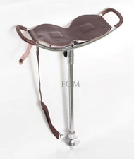 Shooting Walking Stick Leather Seat Folding Stool Racing Seat Shows Chair